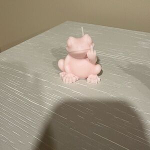 Handmade frog candle